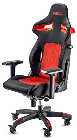 Sparco Gaming 00988NRRS Silla Gaming, Negro/Rojo