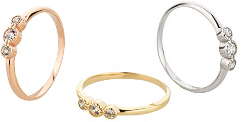 Ardeo Aurum Damenring aus 333 Gold Roségold mit Zirkonia im Brillant-Schliff Antragsring Verlobungsring
