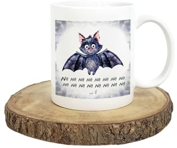 Bedruckte Tasse mit Fledermaus Kaffeebecher mit Tiermotiv