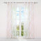 HongYa 1 Stück Voile Gardine Transparenter Vorhang mit Ösen Wellen Druck H/B 245/140 cm Bunt Orange