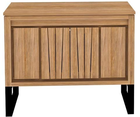 Waschbeckenunterschrank Orbiana Teak Massivholz Breite vom Unterschrank 105 cm