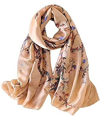 Trillion London® Frühlingskollektion, Designer-Seidenschal für Damen, leichte Halstücher, geeignet für den Alltag, Reisen und Verschenken, glatte und weiche Oberfläche, Größe: 180 x 90 cm,