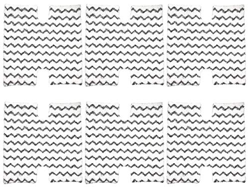 6 Pack Steam Mop Pads Replacement P184WQ for Shark Lift-Away Pro & Genius Steam Pocket Mop System S3973 S3973D S3973WM S5001 S5002Q S5003A S5003D S5004 S5004W S6001W S6001WM S6002 S6002C S6003D S6003W