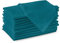 Encasa XO Baumwollstoffservietten | 12er-Set | Größe 43x43 cm | Azul Blue Volltonfarbe | Waschmaschinenfest