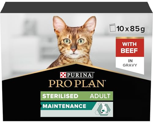 PRO PLAN Adult STERILISED MAINTENANCE Boeuf Sauce 10x85g