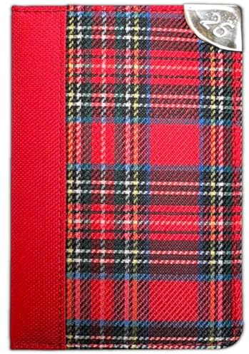 2021 Taschenkalender mit Wochenansicht, Schottenkaro, schlankes Design, Rot