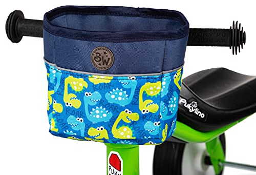 BAMBINIWELT Lenkerkorb Tasche kompatibel mit Pukylino Wutsch Fitsch Puky OFFEN für Dreirad Laufrad Rutschfahrzeuge Fahrradtasche (Modell 11)