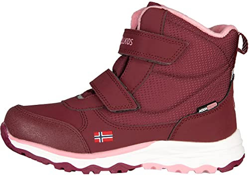 Trollkids wasserdichte Winterschuhe Wanderschuhe Hafjell, Kastanienrot/Antikrosa, Größe 34