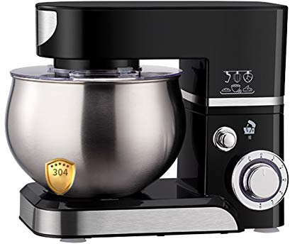 ksamwjf Batidora de Alimentos con Soporte eléctrico, licuadora de Crema con tazón de Acero Inoxidable de 5,5 l para amasar Masa, Pastel, Pan, máquina de Chef, batidor de Huevos