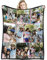 GLIKW Personalisierte Fotodecke mit eigenem Foto Und Text, Super Weich Flanell Collage Kuscheldecke Geschenke für Vater, Mutter, Kinder, Haustiere, Freunde oder Paare(8 Fotostil-1, 150×200cm)