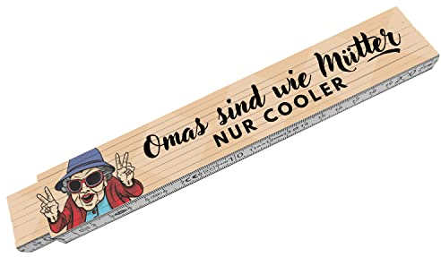 Omas sind wie Mütter nur cooler Meterstab aus Holz toller Zollstock für deine Oma für Liebhaber von Omi Mama Oma