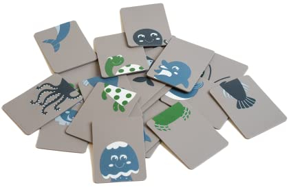 Scrunch Heads and Tails Kartenspiel – frühes Lernspielzeug und Lernspiele für Kinder – Quetschbares Silikon-Tier-Spiel für Kinder