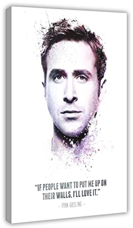 MOIT Leinwand-Poster The Legendary Ryan Gosling And His, Schlafzimmer, Dekoration, Sport, Landschaft, Büro, Raumdekoration, Geschenkrahmen, 50 x 75 cm