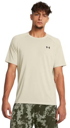Under Armour Camiseta de manga corta Tech 2.0 para hombre, (273) Silt / Negro, X-Large alto