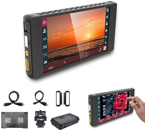 Portkeys Pt6 Dci-P3 IPS Touchscreen 5.2'' On-Camera Field Monitor with 1080P 60 Hdmi Output, 4K Hdmi 30P Input, 3D Lut out, Peaking Frame, Image Crop, Stretch Effect(Vertical), Peaking Frame