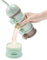 Lait En Poudre, Doseur Lait,doseur Bébé Distributeur En Poudre Portable, 4 Couches, Boîte Doseuse Lait En Poudre Bébé, Récipient Collation Empilable Anti-déversement, Vert