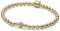 PANDORA Kugeln & Pavé Armband aus Sterling Silber mit 14 Karat vergoldete Metalllegierung, Zirkonia, Größe: 21cm, 568342C01-21