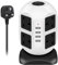8 Way Tower Power Strip with 4 USB Ports, 13A 3250W Socket Extensions Multi Plug Extension Sockets with 3M Extension Lead, Compact Tower Charging Station for Home Office Dorm