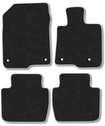 Honda ZR-V (2023+) [Full Hybrid] Carpet Car Mats | Grey Edge Trim Tailored Fit Floor Mats Full Coverage Protection Accessories Easy Clean Anti Slip Made in the UK