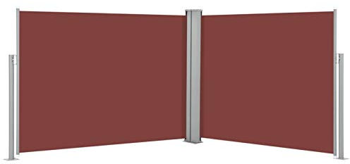 Gecheer Ausziehbare Seitenmarkise Braun 140 x 1000 cm