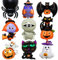 9 Stück Halloween Folienballon, XXL Kürbis Schwarze Katze Hexe Geist Luftballon, Fledermaus Eulen Riesenballon, Giant Halloween Party Helium Ballon für Kinder Geburtstag Dekorationen Zubehör Geschenk