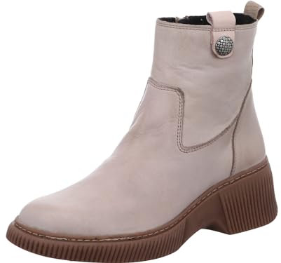 Gemini Damen Stiefelette Leder Niete Keilabsatz lose Einlagen 033609-02, Größe:38 EU, Farbe:Grau