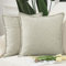 Madizz 2er Set Polyester- Leinen Kissenbezügen Weiche dekorative Kissenbezüge für Sofa Schlafzimmer Kissenhülle Haferschleim 45x45 cm Quadrat