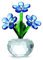 Kristall-Vergissmeinnicht-Blumenstrauß-Figurinen-Geschenke für sie, blaue Blumenornamente für das Wohnzimmer, romantische Geschenke für Frauen, Mütter und Freunde zum Geburtstag oder Jubiläum