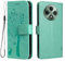 PEIYE Cover per Oppo Reno 12F 5G / Reno 12 FS - Custodia in Pelle PU con Design a Rilievo, Silicone Soft Antiurto, Flip Libro con Portafoglio, Chiusura Magnetica - Case -Verde