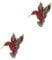 LIFKOME 2 Stk eingelegte Diamantbrosche broch Vogel Brosche Denim-Gürtel Kolibri-Bruststift Broschen Birdie-Kragennadel Unisex-Vogelbrosche Vogel-Brustnadel rot
