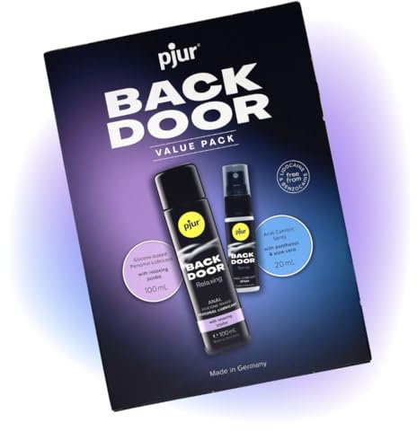 pjur BACK DOOR Value Pack (100ml + 20ml) - exklusives Set aus Gleitgel und Spray für entspannten und lustvollen Anal Sex - ideale Begleiter für lange und intensive Sessions