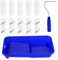 5 Set Rullo per Pittura Piccolo, 10cm Rullo Pittura Antigoccia Kit, Rullino Pittura, Rulli per Pittura per Legno, Rulli in Schiuma, Rullo Piccolo per Pittura Muro Interni Idropitture, con Manico
