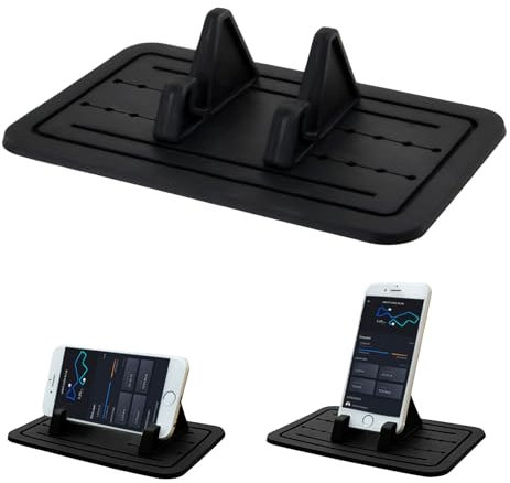 Granvoo Support de Téléphone de Voiture Silicone, Tableau de Bord Support de Téléphone, Porte-Téléphone Portable Automobile Antidérapant Compatible avec Tous Les Smartphones