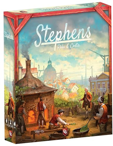 Capstone Games | Stevens | Board Game | Become The Town's Top Glassmaker | A Set Collection Game for 1 to 4 Players Ages 12+ | Game in English