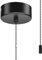 Cetoon Pull Cord Light Switch - Bathroom Ceiling Light with Chain Kit - 150cm Cord Pull String Cylinder for Bathroom Chandeliers (Black)