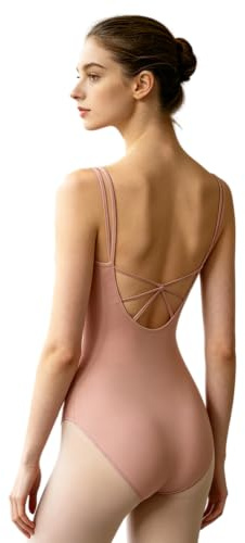 ROYAL SMEELA Maillot de Ballet para Mujer - Body del Danza con Tirantes - Traje y Baile Adulto - Elegante Leotardo sin Espalda Bailarina