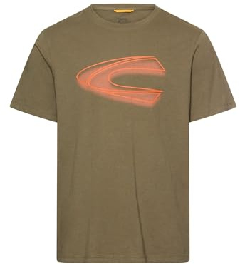 camel active Herren T-Shirt mit Print Olivgrün, Menswear-XXL