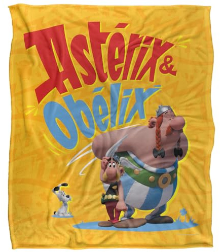 Asterix Obelix Idefix The Gauls Blanket Silky Touch Super Soft Throw Blanket 152 X 127 cm, White