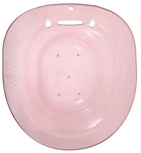 Yardwe Sitzbadewanne aus Strapazierfähigem PET Sitzbadbecken für Frauen und Senioren zur Pflege nach Geburt und Hämorrhoiden mit Stabilem Halt der Toilette