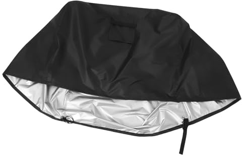 BESPORTBLE Housse de Foyer Extérieur Imperméable 420d Oxford Noire 82x82x61 Cm, Couverture Résistante pour Brasero, Protection Solide pour Salon de Jardin, Accessoires Cheminée Poêle à Bois