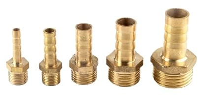 LIUCH Raccord cannelé en Laiton for Tuyau de 4 à 25 mm, 1/8, 1/4, 3/8, 1/2, 1, connecteur pagode mâle, Adaptateur de coupleur en cuivre(12mm Barb,1/4)