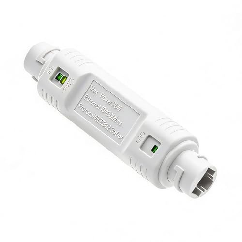 FINEANDENG 48V POE Extender IP66 Waterproof 30W Outdoor POE Repeater 10/100Mbps RJ45 Ethernet POE Extender for POE Switches,POE Cameras,etc