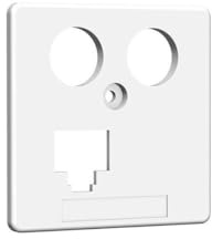 Homeway HW-ZP EK13S 8/8 RJ45 Zentr HAXHSE-G0401-C045 50mm rws Einsatz/Abdeckung für Kommunikationstechnik 4250679711431