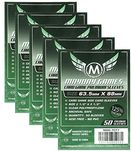 MayDay Premium Card Game Sleeves - Kartenschutzhüllen 63,5x88mm (250 Stück) Vorteilspack