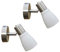 Dapo 2 x Deckenstrahler Wand-Decken-Spot LENA-EIKO, 1-flammig, Nickel Opalglas, Fassung E14 max.7 Watt