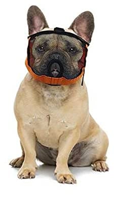 Brachycephalic Maulkorb für Hunde mit abgeflachter Schnauze: Englische Bulldogge, Französische Bulldogge, Pekingese, Shih-Tzu, Mops, auch für Katzen geeignet. (L Kopfumfang: 50-62cm)