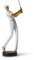Amoy-Art Golf Statua Scultura Moderna Soprammobili Statuetta Casa Decorazione Figurina Golfer Ornamento Regali Resina Arte Bianca 24cm