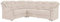 Cavadore Ecksofa Bansa mit Federkern / Polstercouch im klassischen Design / 265 x 94 x 215 / Mikrofaser Creme