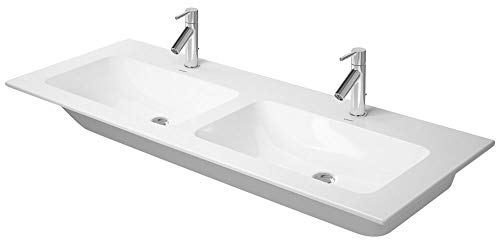 Duravit ME by Starck Doppelwaschtisch Weiß Seidenmatt 1300mm