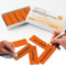 ECENCE Magnetstreifen beschreibbar 75 Stück - 60x20mm - abwischbare Magnetschilder - Magnet-Etiketten zuschneidbar für Whiteboards, Kühlschränke, Magnettafeln - Orange